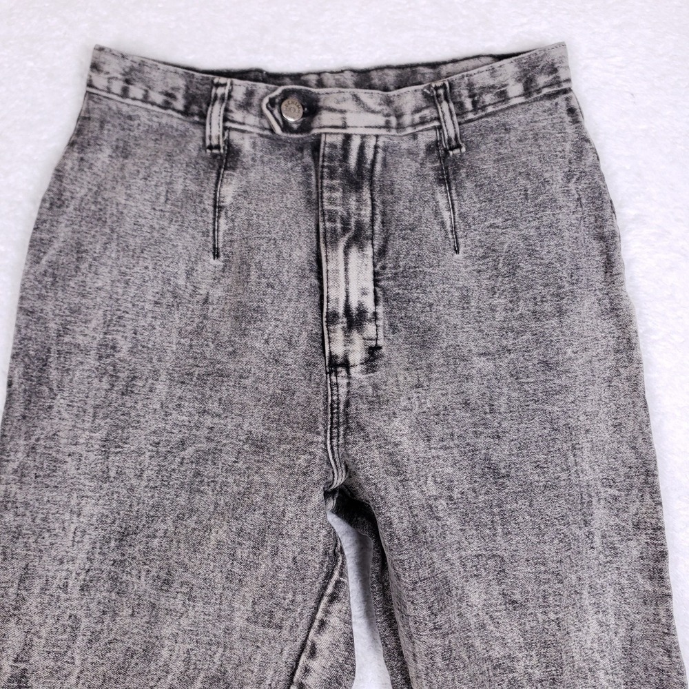 Denim Republic Vintage 13/14 High Waisted Acid Wash Stirrup Jeans Gray 80s 90s - Picture 2 of 11